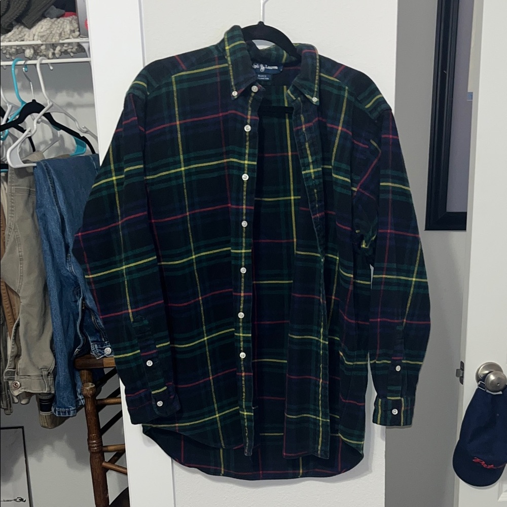 Ralph Lauren Dark Plaid Button-Down Shirt